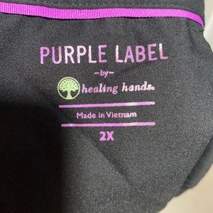 Purple Label Healing Hands Scrub Pants 2XL Black